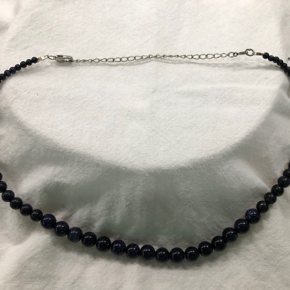 Vintage blue sunstone necklace